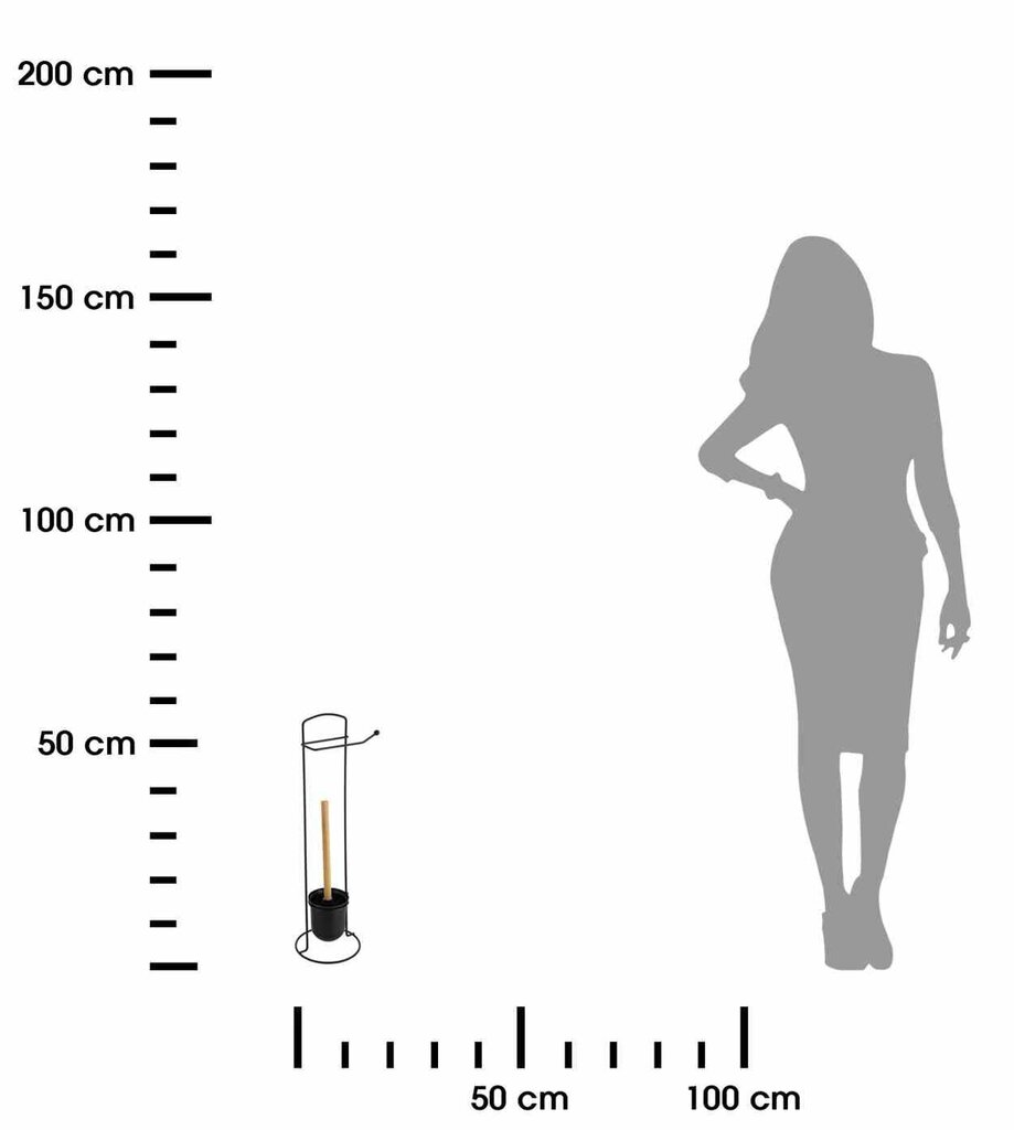 Bambusest tualettharja alus, must hind ja info | Vannitoa sisustuselemendid ja aksessuaarid | kaup24.ee