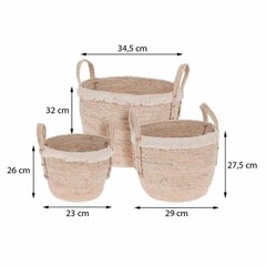 Набор корзин DKD Home Decor Boho (27 x 27 x 23 см) цена и информация | Ящики для вещей | kaup24.ee