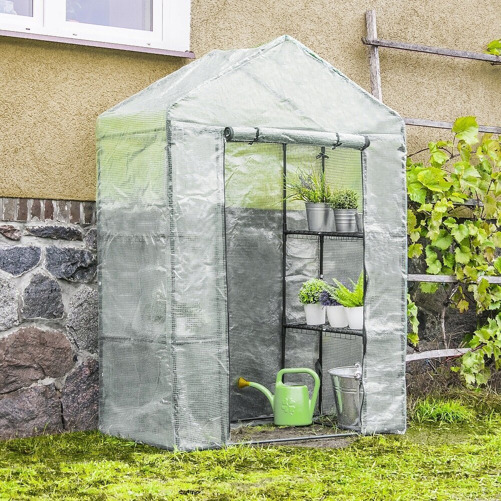 Minikasvuhoone-puuaed GardenLine, 73 x 140 m x 200 cm hind ja info | Kasvuhooned | kaup24.ee