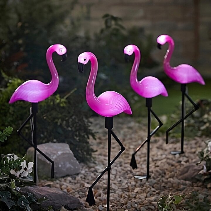 Dekoratiivsed päikeseenergia aiavalgustid Flamingo, 3 tk цена и информация | Aia- ja õuevalgustid | kaup24.ee