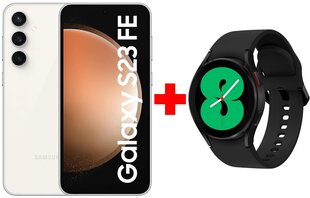 Samsung Galaxy S23 FE 5G 8/256GB Cream + Samsung Galaxy Watch 4 (LTE,40mm), Black цена и информация | Мобильные телефоны | kaup24.ee