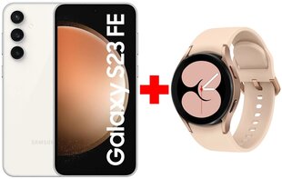 Samsung Galaxy S23 FE 5G 8/256GB Cream + Samsung Galaxy Watch 4 (LTE,40mm), Pink Gold цена и информация | Мобильные телефоны | kaup24.ee