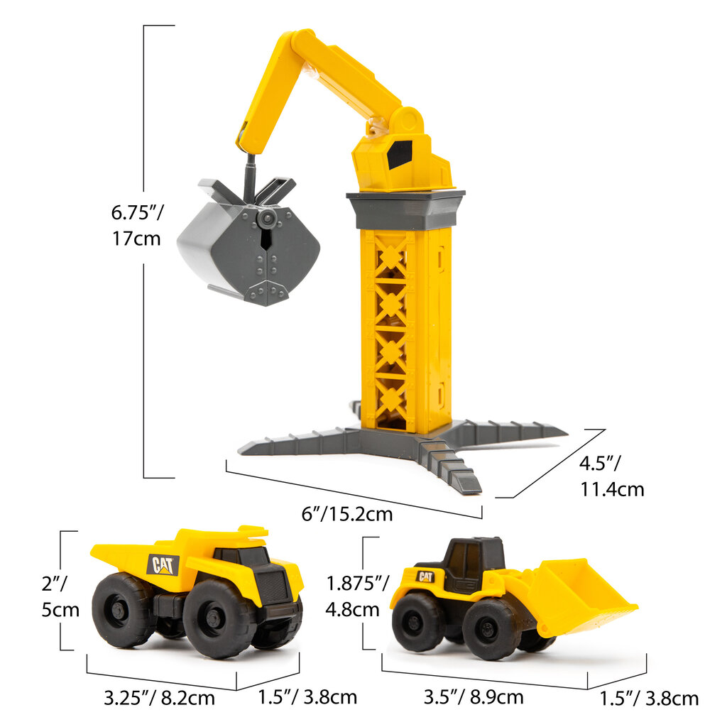 Mängukraana koos sõidukitega Cat Little Machines Ground Crew, 83195 hind ja info | Poiste mänguasjad | kaup24.ee