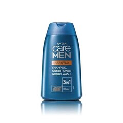 Avon Care Essential Men "3 в 1" Шампунь, кондиционер и гель для душа для мужчин с витамином Е, 200мл цена и информация | Шампуни | kaup24.ee