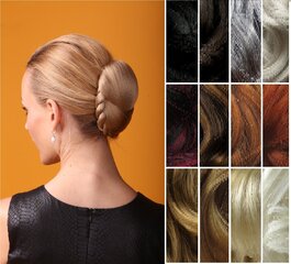 Juuksepikendused Vanessa Grey Braid Bun-1, tumemust цена и информация | Аксессуары для волос | kaup24.ee