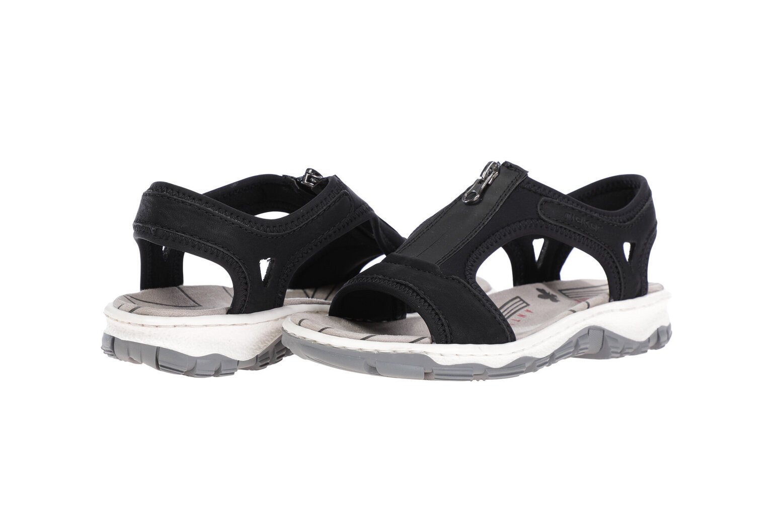 Naiste saapad Rieker 74214, mustad hind ja info | Naiste sandaalid | kaup24.ee