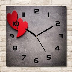 Klaasist seinakell Punased südamed цена и информация | Часы | kaup24.ee