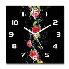 Klaasist seinakell maasikad ja vesi цена и информация | Часы | kaup24.ee