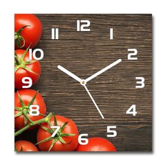 Klaasist seinakell Tomatid puidul hind ja info | Kellad | kaup24.ee