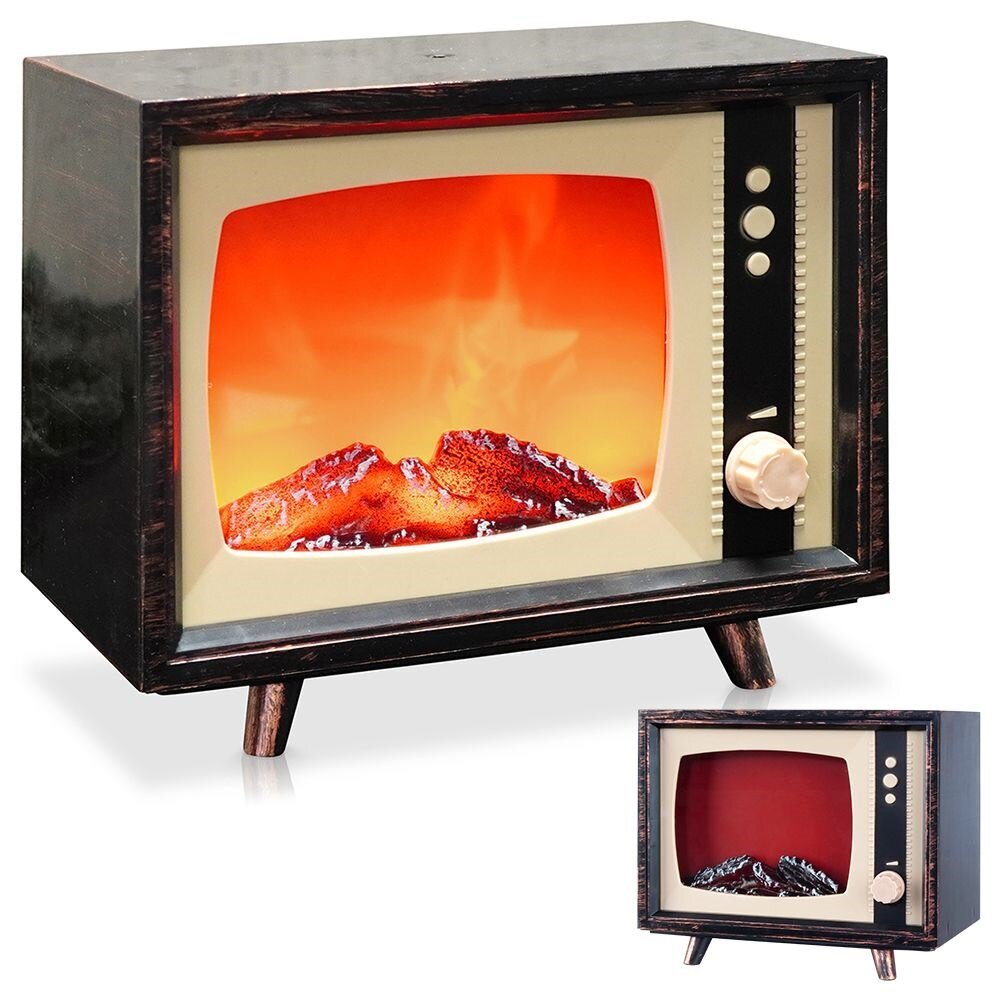 Led elektrikamin Retro TV, 22x13x18 cm hind ja info | Kaminad | kaup24.ee