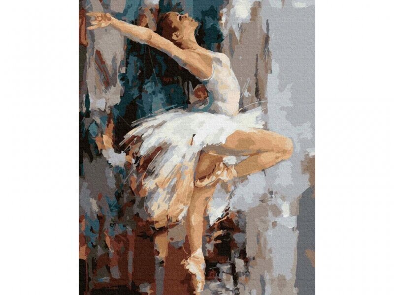 maalimine numbrite järgi 40x50cm raam 40x50cm ballerina tantsus цена и информация | Maalid numbri järgi | kaup24.ee