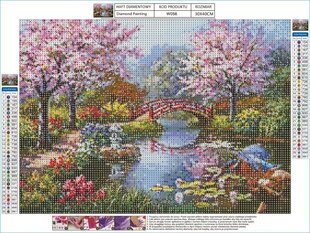 Teemant tikand, teemantmaal, teemant mosaiik, JAPANI AED 40x30cm цена и информация | Алмазная мозаика | kaup24.ee