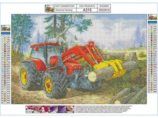 Teemantmosaiik Traktor 35x25cm цена и информация | Алмазная мозаика | kaup24.ee