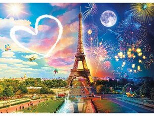 Teemant tikand, pilt, teemantmaalimine teemant mosaiik, EIFFLA TOWER NIGHT AND DAY Paris 40x30cm hind ja info | Teemantmaalid, teemanttikandid | kaup24.ee