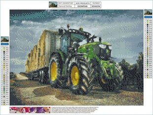 Teemantmosaiik Traktor 40x30cm hind ja info | Teemantmaalid, teemanttikandid | kaup24.ee