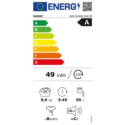 Indesit BWE 91496X WSV EE цена и информация | Pesumasinad | kaup24.ee