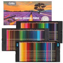 Akvarellpliiatsid värvipliiatsite komplekt 120 värvi RAGI hind ja info | Kunstitarbed, voolimise tarvikud | kaup24.ee