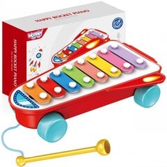 Metallofon ratastega Woopie, punane цена и информация | Развивающие игрушки | kaup24.ee