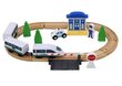 Puidust rongi ja politseiautoga rööbastee komplekt 3,2 m hind ja info | Poiste mänguasjad | kaup24.ee