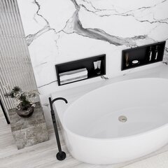 Vannitoa riiul, 30x45 must matt цена и информация | Аксессуары для ванной комнаты | kaup24.ee