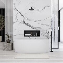 Vannitoa riiul, 30x60 must matt цена и информация | Аксессуары для ванной комнаты | kaup24.ee