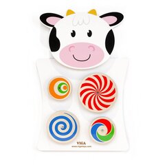 Hariduslik puidust mängusein "Lehm" hind ja info | Arendavad mänguasjad | kaup24.ee