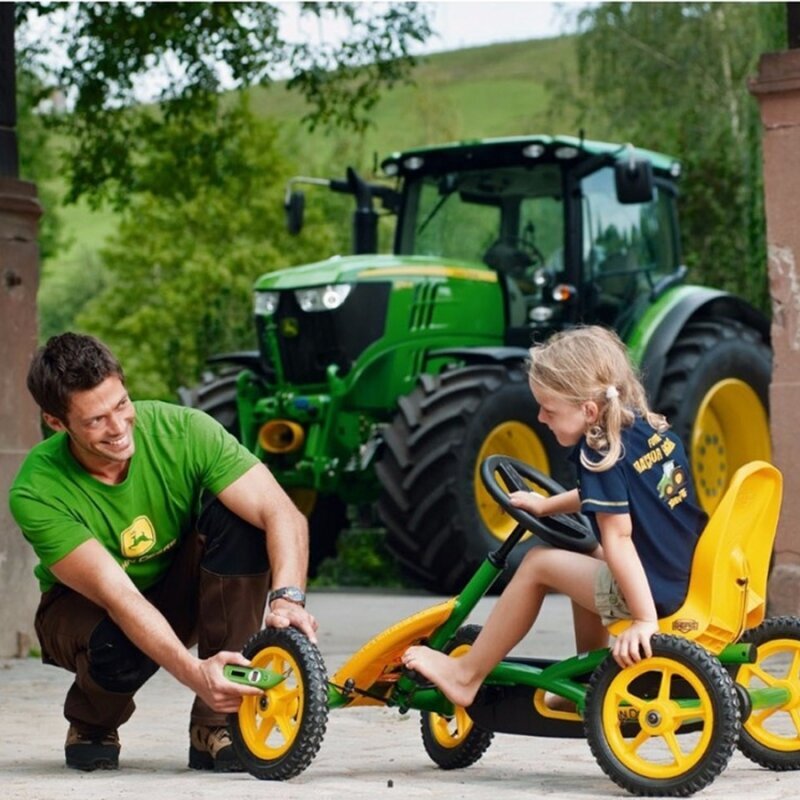 Pedaaliga gokart lastele Berg Buddy John Deere, kollane hind ja info | Poiste mänguasjad | kaup24.ee