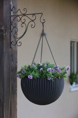 Горшок для цветов подвесной Hanging Sphere Planter, серый цена и информация | Вазоны | kaup24.ee