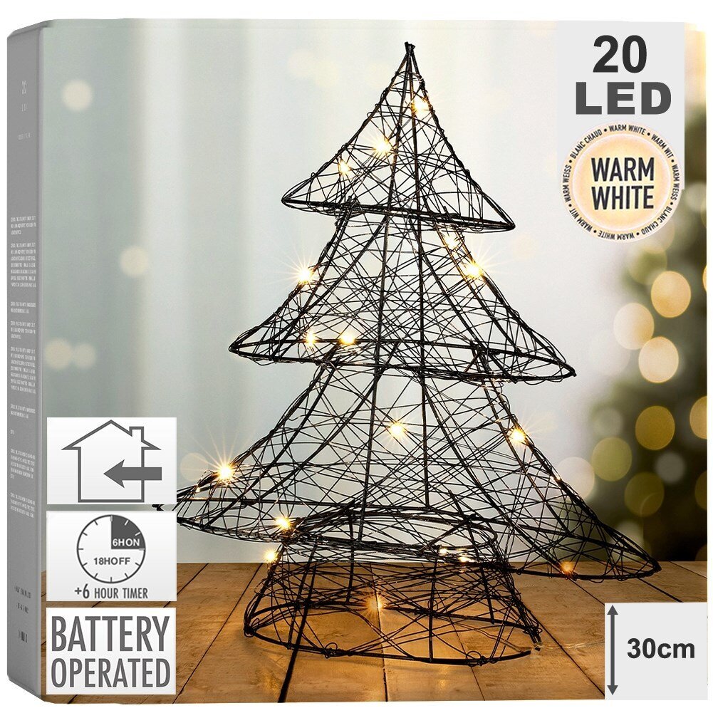 Jõulupuu, 20 led, 30 cm hind ja info | Jõulukaunistused | kaup24.ee