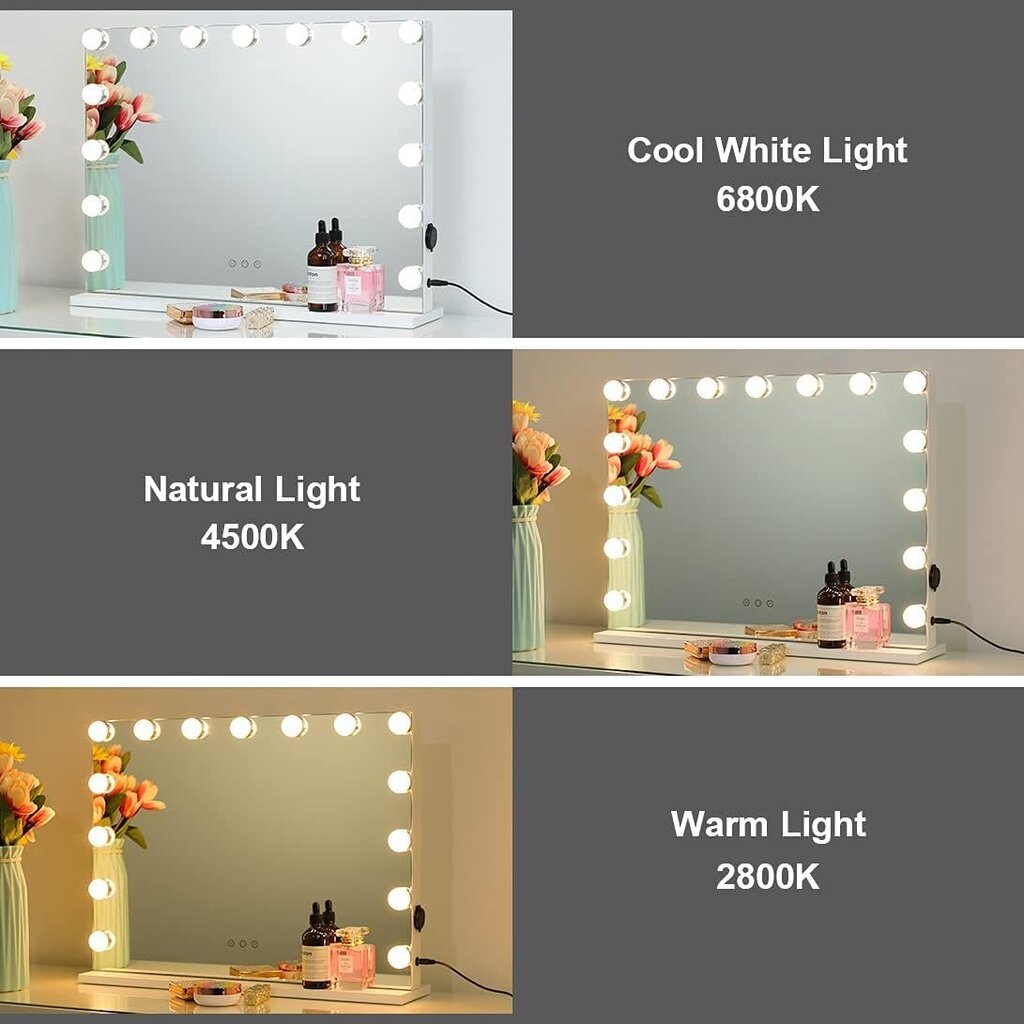 LED-tulega peegel G.Lux LED Make Up Mirror-3-WH цена и информация | Peeglid | kaup24.ee