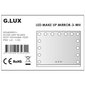 LED-tulega peegel G.Lux LED Make Up Mirror-3-WH цена и информация | Peeglid | kaup24.ee