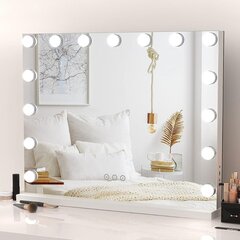 Зеркало с 14 светодиодными лампочками G.Lux LED Make Up Mirror-3-WH цена и информация | Зеркальца | kaup24.ee