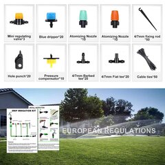 Aia kastmissüsteem TAVADA, 50 m цена и информация | Оборудование для полива | kaup24.ee