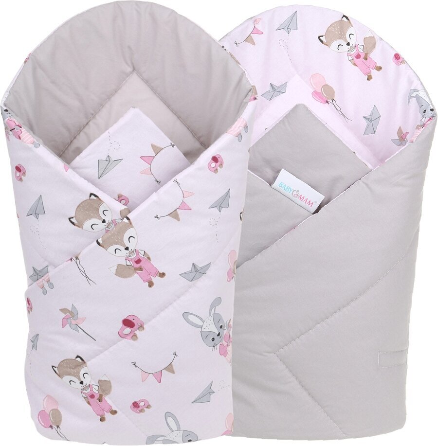 Kahepoolne beebitekk Babymam, hall, 80x80 cm hind ja info | Beebipadjad ja -tekid | kaup24.ee