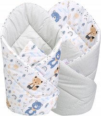 Kahepoolne beebitekk Babymam, valge/hall, 80x80 cm hind ja info | Beebipadjad ja -tekid | kaup24.ee