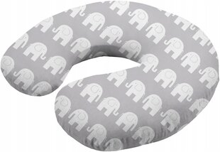 Подушка для кормления Babymam White elephants, 55x55 см цена и информация | Подушки для кормления | kaup24.ee