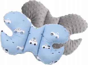 Anti-shock liblikakujuline padi beebidele Babymam, hall/sinine, 24x35 cm hind ja info | Beebipadjad ja -tekid | kaup24.ee