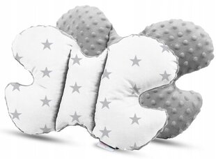 Anti-shock подушка для младенцев в форме бабочки Babymam, серый/белый, 24x35 cm цена и информация | Детские подушки, конверты, спальники | kaup24.ee