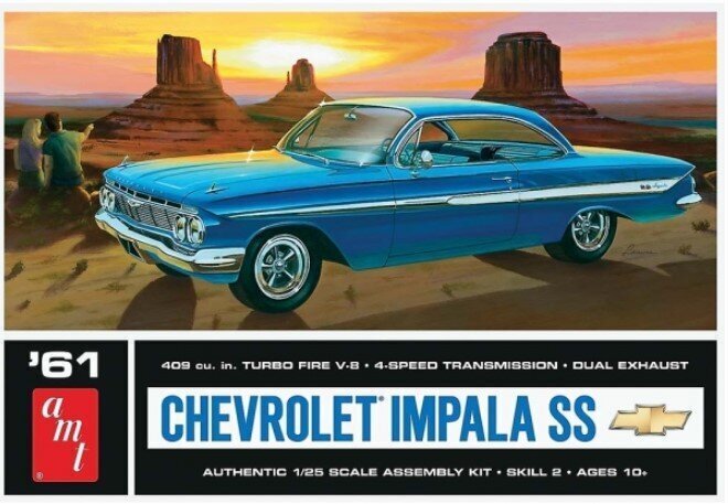 Plastikust mudelauto - 1961 Chevy Impala SS - AMT цена и информация | Liimitavad mudelid | kaup24.ee