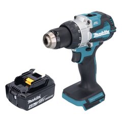 Makita DHP 489 M1 akulöökrell 18 V 73 Nm harjadeta + 1x aku 4,0 Ah - ilma laadijata hind ja info | Akutrellid, kruvikeerajad | kaup24.ee