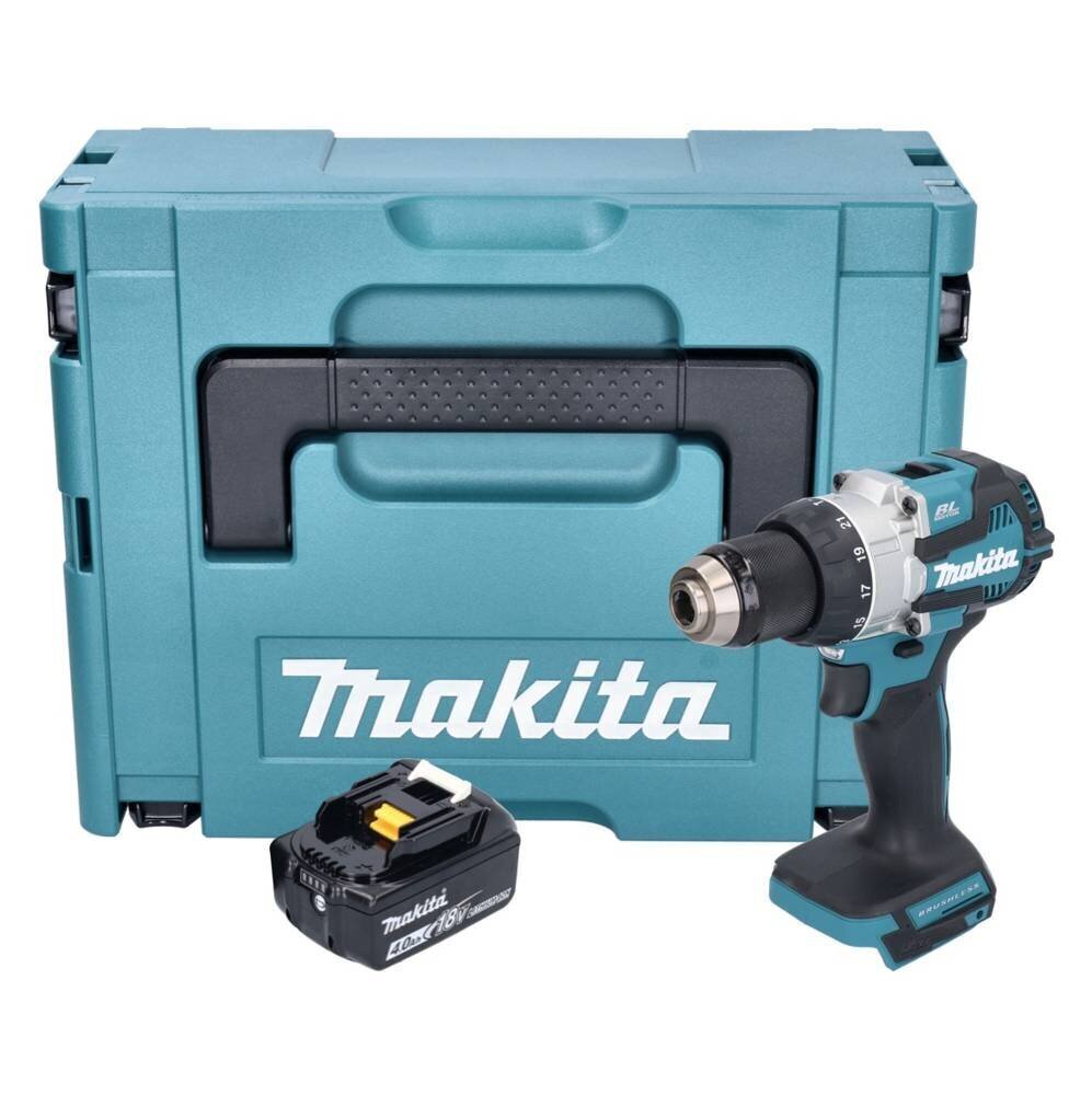 Makita DHP 489 M1J akulööktrell 18 V 73 Nm + 1x aku 4,0 Ah + Makpac - ilma laadijata цена и информация | Akutrellid, kruvikeerajad | kaup24.ee