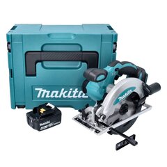 Makita DSS 610 M1J aku käsiketassaag 18 V 165 mm + 1x aku 4,0 Ah + Makpac - ilma laadijata цена и информация | Пилы, циркулярные станки | kaup24.ee