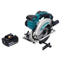 Makita DSS 610 T1 aku käsiketassaag 18 V 165 mm + 1x aku 5,0 Ah - ilma laadijata hind ja info | Elektrilised saed, mootorsaed ja tarvikud | kaup24.ee