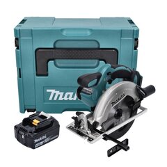 Makita DSS 611 M1J aku käsiketassaag 18 V 165 mm + 1x aku 4,0 Ah + Makpac - ilma laadijata hind ja info | Elektrilised saed, mootorsaed ja tarvikud | kaup24.ee