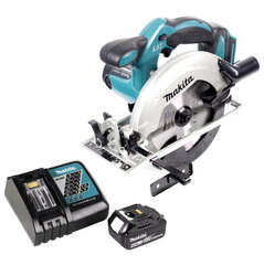 Makita DSS 611 RG1 aku käsiketassaag 18 V 165 mm + 1x aku 6,0 Ah + laadija цена и информация | Пилы, циркулярные станки | kaup24.ee