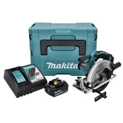 Makita DSS 611 RG1J aku käsiketassaag 18 V 165 mm + 1x aku 6,0 Ah + laadija + Makpac цена и информация | Пилы, циркулярные станки | kaup24.ee