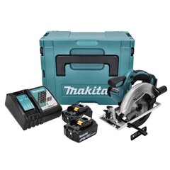 Makita DSS 611 RGJ aku käsitsi ketassaag 18 V 165 mm + 2x akut 6,0 Ah + laadija + Makpac цена и информация | Пилы, циркулярные станки | kaup24.ee