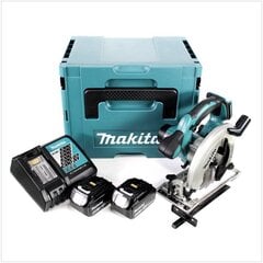 Makita DSS 611 RMJ aku käsiketassaag 18 V 165 mm + 2x akut 4,0 Ah + laadija + Makpac hind ja info | Elektrilised saed, mootorsaed ja tarvikud | kaup24.ee