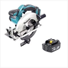 Makita DSS 611 T1 aku käsiketassaag 18 V 165 mm + 1x aku 5,0 Ah - ilma laadijata hind ja info | Elektrilised saed, mootorsaed ja tarvikud | kaup24.ee