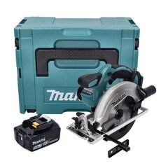 Makita DSS 611 T1J aku käsiketassaag 18 V 165 mm + 1x aku 5,0 Ah + Makpac - ilma laadijata цена и информация | Пилы, циркулярные станки | kaup24.ee